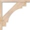 Ekena Millwork Merced Block Smooth Bracket w/ Offset Brace, Douglas Fir, 3 1/2"W x 22"D x 22"H BKT0402X22X22MRC05SDF - alternate 2